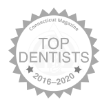 Connecticut Magazine Top Dentists 2016 through 2020 badge