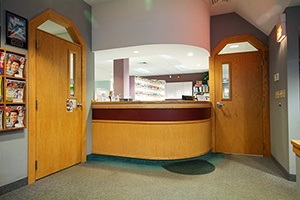 Dental office reception desk