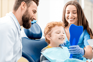 Child at the dentist