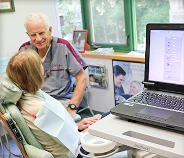 Dentist with a patient