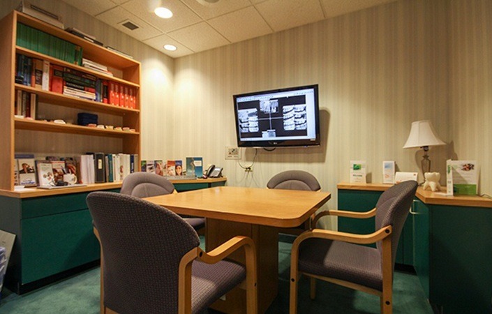 Dental office consultation room