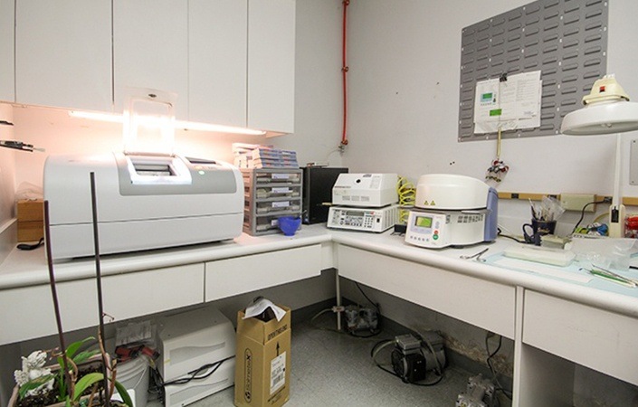 Dental lab and storage area